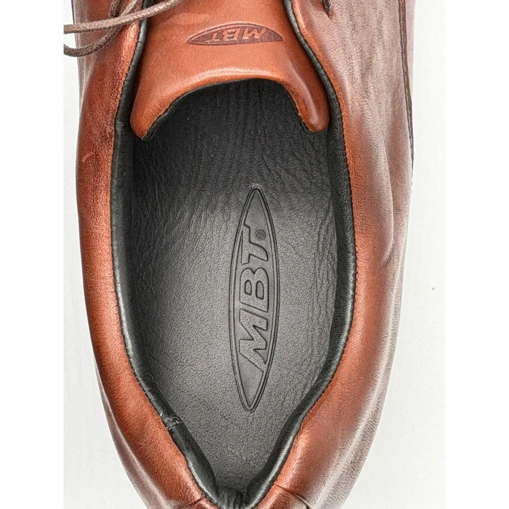 MBT Kabisa Shoes Mens 11-11.5 Brown Leather Rocker Sole